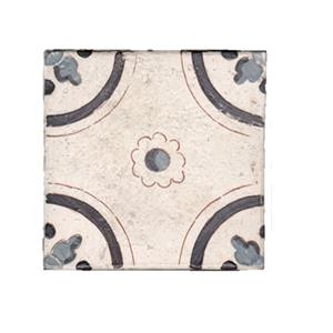 Terre d'Azur Tierra Royal wandtegel met decor 13x13cm wit - per 22 stuks