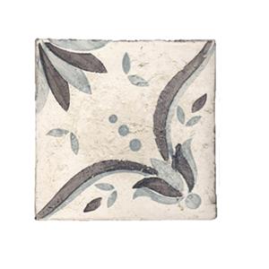 Terre d'Azur Tierra Royal wandtegel met decor 13x13cm wit - per 22 stuks