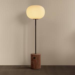 Audo Copenhagen Audo JWDA vloerlamp, rood travertin, hoogte 150 cm, dimbaar