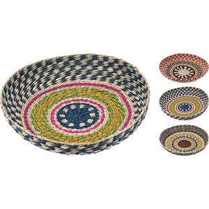 CosyDecor Wanddecoratie/mand Zeegras 31x6cm Multikleuren