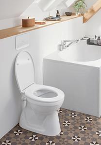 Villeroy & Boch O.novo staand randloos toilet vlakspoel AO wit glans