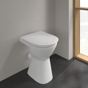 Villeroy & Boch ViCare randloos staand toilet CeramicPlus vlakspoel wit glans