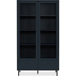 CALICOSY  Vitrinekast Bogota - 100 cm - Marineblauw