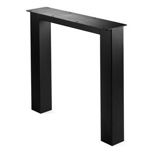 Furniture Legs Europe Stalen N-poot zwart 80 bij 10 cm en hoogte 72 cm (10 x 10 cm)
