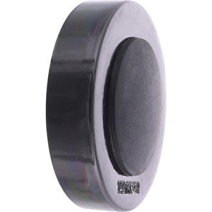 Wagner Design-wanddeurstopper, Ø 38 mm, VE = 2 stuks, hoogte 10 mm, transparant rokerig/zwart