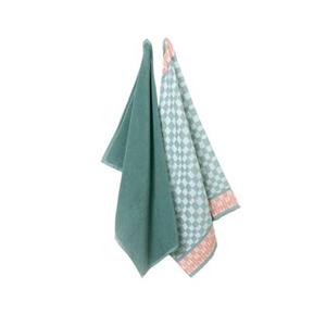 Sissy-Boy Groenblauwe handdoek en theedoek terry
