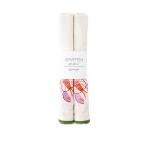 Sissy-Boy Set van 2 multicolour servetten met kreeft-2st.