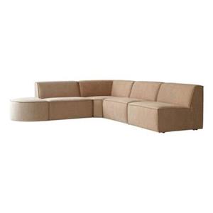 Tikamoon  Modulaire 5|6-zits hoekbank Dario in camelkleurige stof