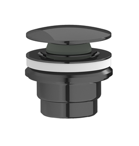 Plieger Roma 2 in 1 design afvoerplug zwart chroom