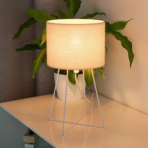 Duolla Tafellamp Trixi met draadframe wit/beige, stof, E14