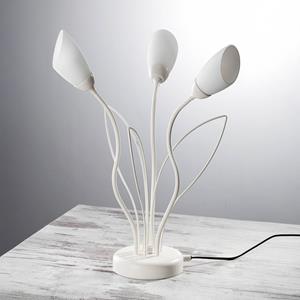 Jupiter Gloriosa tafellamp, crème, glas, 3-lamps
