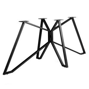 Furniture Legs Europe Stalen onderstel zwart vlinder 180 bij 72 cm en hoogte 73 cm (4 x 2 cm)