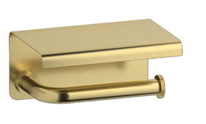Plieger Roma wc-rolhouder met plateau goud geborsteld