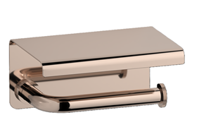 Plieger Roma wc-rolhouder met plateau rosé goud