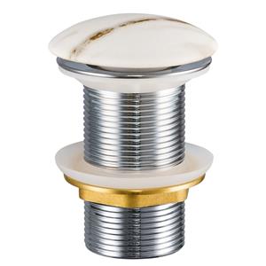 Comad afvoerplug met clicksysteem wit/goud marmer