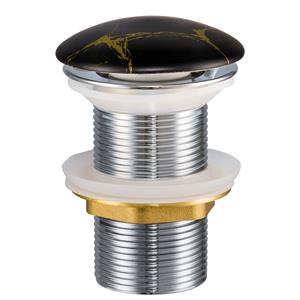 Comad afvoerplug met clicksysteem zwart/goud marmer