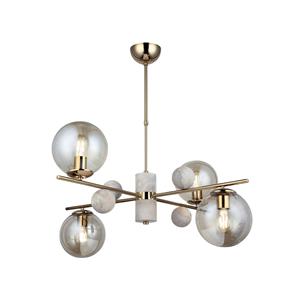 Lucea Kroonluchter Toppo, goud, 4-lamps