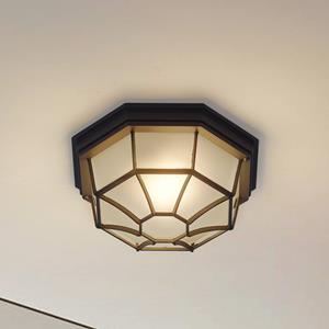 LINDBY buiten plafondlamp Idril, antraciet, metaal, Ø 26,5cm