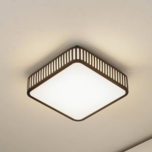 LINDBY LED buiten plafondlamp Lurinda, 26 cm zwart, aluminium,