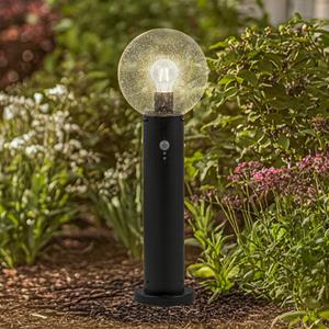 LINDBY sokkellamp Dangan, helder, 60 cm, glas, sensor
