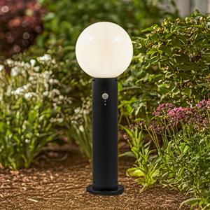 LINDBY Dangan sokkellamp, wit, 60 cm, glas, sensor