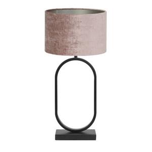 Light & Living Tafellamp Jamiri|Gemstone - Zwart|Oud roze - Ø30x67cm