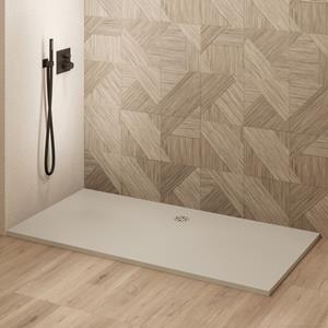 Saniclear Modo douchebak 170x100cm met stone finish cream