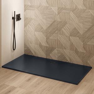 Saniclear Modo douchebak 170x80cm met stone finish zwart