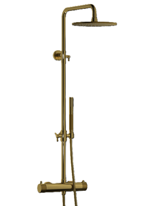 Plieger Roma opbouw regendouche 25cm messing geborsteld