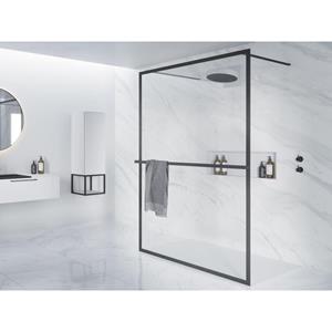 Riho lucid GD401 Douchewand - 200x140cm - zwart G005032121