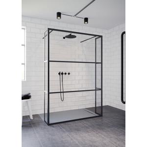 Riho Grid U Douchewand - 200x100cm - zwart G004032121