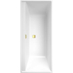 Villeroy & Boch Collaro bad rechthoek 170x75cm met badwaste gold white uba170cor2jv-01