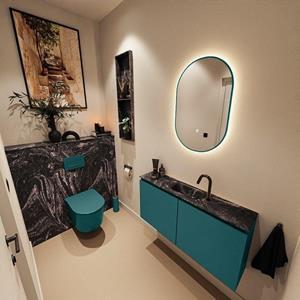 Mondiaz TURE-DLUX 100cm toiletmeubel Smag. EDEN wastafel Lava positie midden. Met 1 kraangat. TUREDX100SMAM1LAV