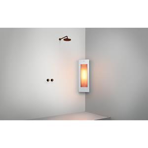 Sunshower Round Small Plus infrarood en UV licht opbouw incl. Installatieset hoek 95x33x25cm inclusief 5 jaar garantie White S0600-S0101-SML0800-SW769631