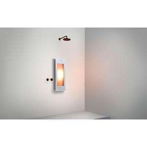 Sunshower Round Small Plus infrarood en UV licht opbouw incl. wandbeugel 95x33x12cm inclusief 5 jaar garantie White S0600-S0101-SML0700-SW769631