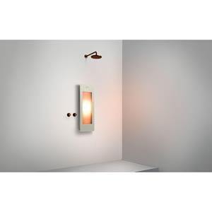 Sunshower Round Small Plus infrarood en UV licht opbouw incl. wandbeugel 95x33x12cm inclusief 5 jaar garantie Sand White S0600-S0106-SML0700-SW769631
