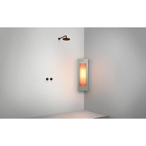 Sunshower Round Small Plus infrarood en UV licht opbouw incl. Installatieset hoek 95x33x25cm inclusief 5 jaar garantie Sand White S0600-S0106-SML0800-SW769631