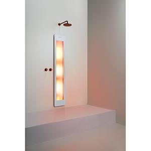 Sunshower Round One L infrarood opbouw incl. Installatieset hoek 185x33x25cm full body White L0500-L0101-SML0800