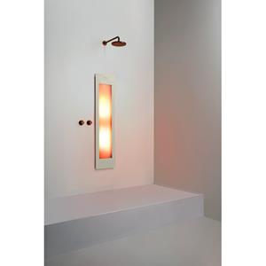 Sunshower Round Medium Plus infrarood + UV licht inbouw 140x33x10cm Sand White M0600-M0106