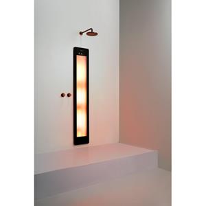 Sunshower Round One L infrarood opbouw incl. Installatieset hoek 185x33x25cm full body inclusief 5 jaar garantie Black L0500-L0102-SML0800-SW769631
