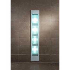 Sunshower Deluxe White - 32x187x16cm - UV- en infrarood - inbouw - full body - 2000watt - eindinstallatie en 5 jaar garantie - aluminium wit 80015 + installatie/garantie