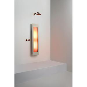 Sunshower Round Medium Plus infrarood + UV licht opbouw incl. Wandbeugel 140x33x12cm Sand White M0600-M0106-SML0700