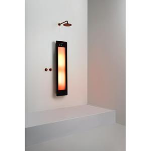Sunshower Round Medium Plus infrarood + UV licht opbouw incl. Wandbeugel 140x33x12cm Black M0600-M0102-SML0700