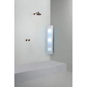 Sunshower Round Medium Plus infrarood + UV licht opbouw incl. Installatieset hoek 140x33x25cm inclusief 5 jaar garantie White M0600-M0101-SML0800-SW769631