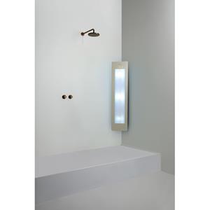 Sunshower Round Medium Plus infrarood + UV licht opbouw incl. installatieset hoek 140x33x25cm inclusief 5 jaar garantie Sand White M0600-M0106-SML0800-SW769631