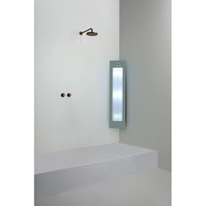 Sunshower Round Medium Plus infrarood + UV licht opbouw incl. installatieset hoek 140x33x25cm inclusief 5 jaar garantie Organic Grey M0600-M0103-SML0800-SW769631