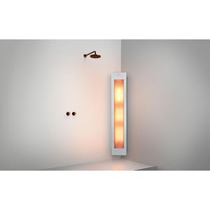Sunshower Round Plus L infrarood + UV licht opbouw incl. installatieset hoek 185x33x25cm full body White L0600-L0101-SML0800