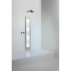 Sunshower Round Plus L infrarood + UV licht inbouw 185x33x10cm full body Sand White L0600-L0106