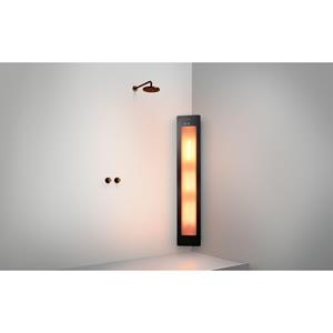 Sunshower Round Plus L infrarood + UV licht opbouw incl. installatieset hoek 185x33x25cm full body Black L0600-L0102-SML0800