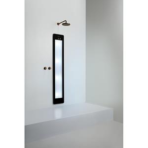 Sunshower Round Plus L infrarood + UV licht inbouw 185x33x10cm full body inclusief 5 jaar garantie Black L0600-L0102-SW769631